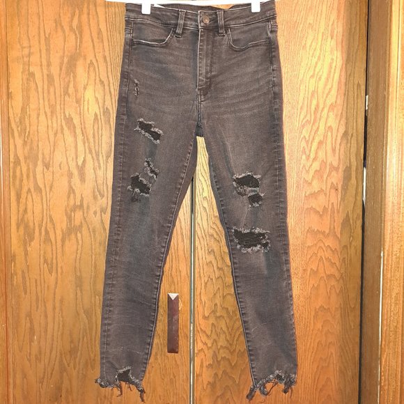 American Eagle Outfitters Denim - American Eagle Distressed High Rise Jegging Crop Jeans Sz 6 Next Level Stretch